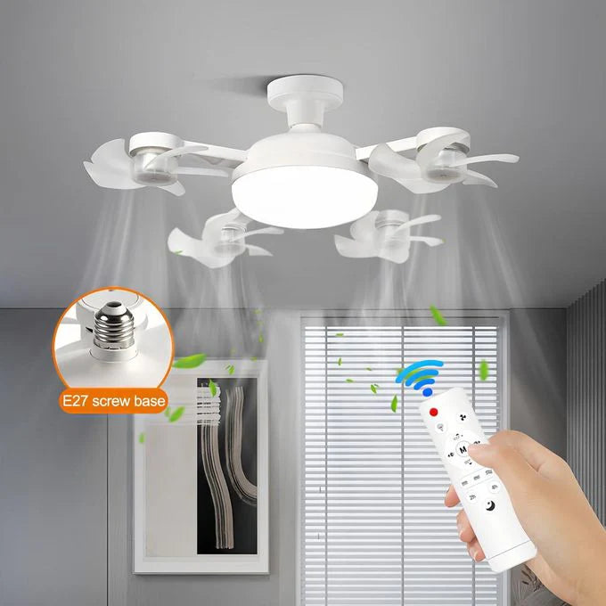 AeroLight™ - المروحة المضيئة الذكية بـ 4 رؤوس وتحكم عن بُعد